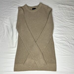 H&M Knit Crewneck Sweater Tan Cream - (XS) Extra Small